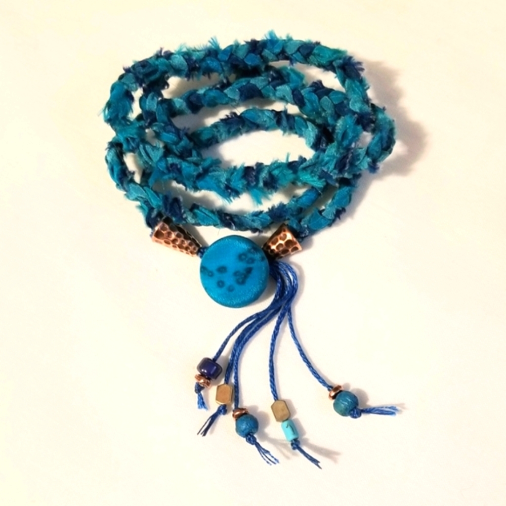 Hand Painted Silk Wrap Bracelets